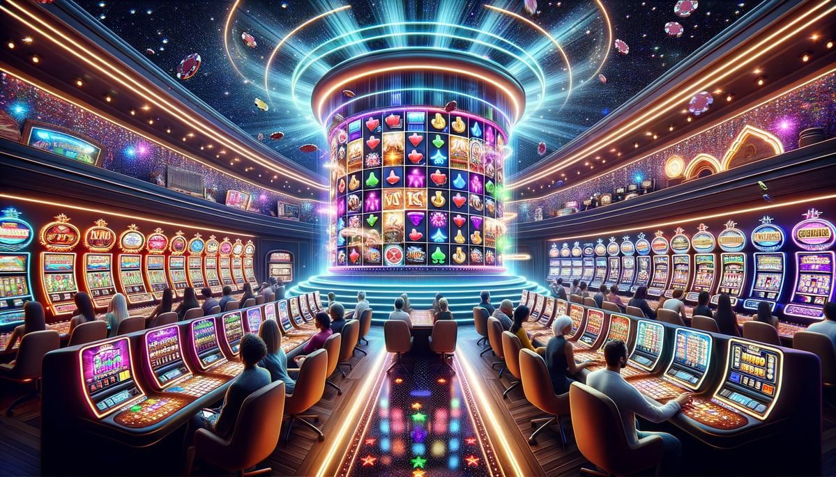 Pemandangan meja live casino modern dengan dealer profesional